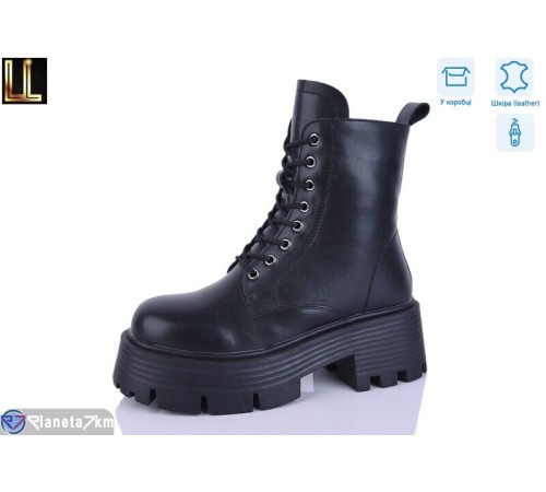 Черевики жіночі на зиму (8 пар р.36-41) чорний  "Lilin"