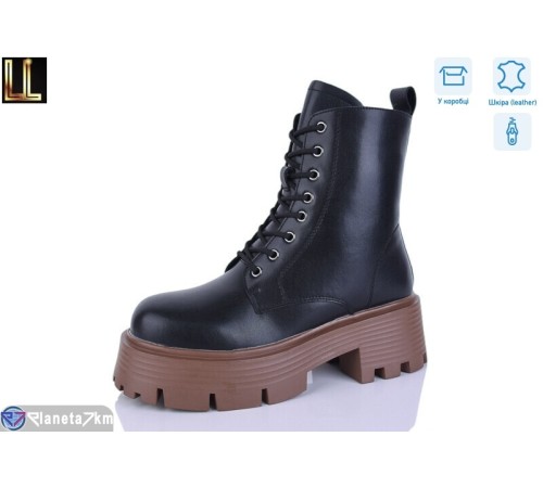 Черевики жіночі на зиму (8 пар р.36-41) чорний  "Lilin"