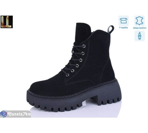 Черевики жіночі на зиму (8 пар р.36-40) чорний  "Lilin"