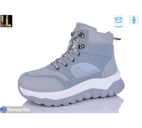 Черевики жіночі на зиму (8 пар р.36-41) сірий  "Lilin"