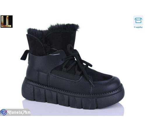 Черевики жіночі на зиму (8 пар р.37-41) чорний  "Lilin"