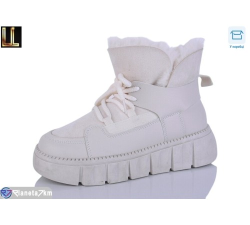 Черевики жіночі на зиму (8 пар р.37-41) бежевий  "Lilin"