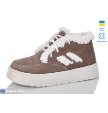 Черевики жіночі на зиму (6 пар р.36-41) коричневий  "LIKA"