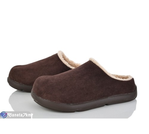Жіночі сабо на зиму (8 пар р.36-43) коричневий  "VIOLA"