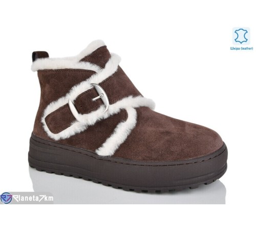 Черевики жіночі на зиму (6 пар р.36-40) коричневий  "TETRAST"