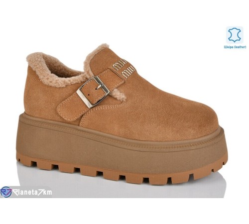Туфлі жіночі на зиму (6 пар р.36-40) camel  "TETRAST"