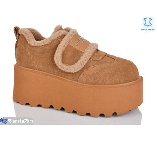 Туфлі жіночі на зиму (6 пар р.36-40) camel  "TETRAST"