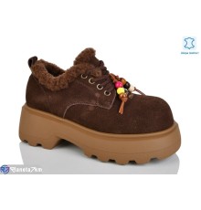 Туфлі жіночі на зиму (6 пар р.36-40) коричневий  "TETRAST"