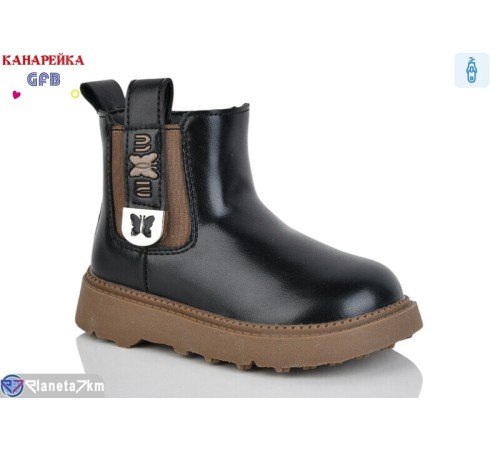 Черевики дитячі на весну/осінь (8 пар р.22-27) чорний  "GFB-Канарейка" Черевики дитячі на весну/осінь (8 пар р.22-27) чорний  "GFB-Канарейка"