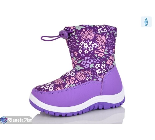 Дутики дитячі на зиму (8 пар р.22-29) фіолетовий  "LINKA"