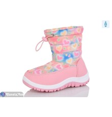 Дутики дитячі на зиму (8 пар р.22-29) рожевий  "LINKA"