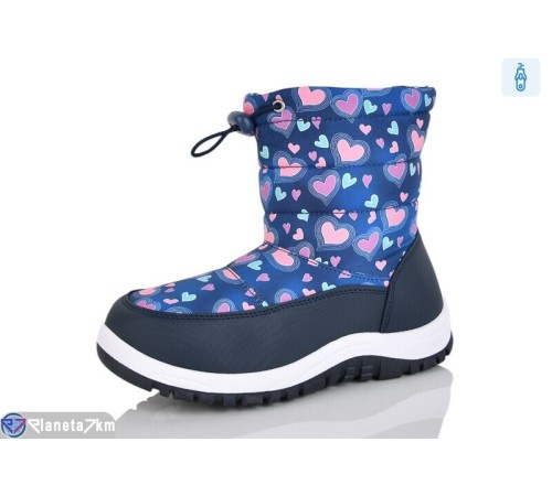 Дутики дитячі на зиму (8 пар р.28-35) синій  "LINKA"