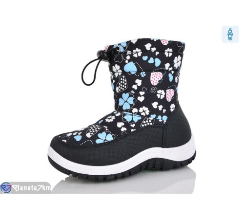 Дутики дитячі на зиму (8 пар р.22-29) чорний  "Melinda"