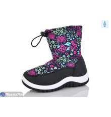 Дутики дитячі на зиму (8 пар р.22-29) чорний  "Melinda"