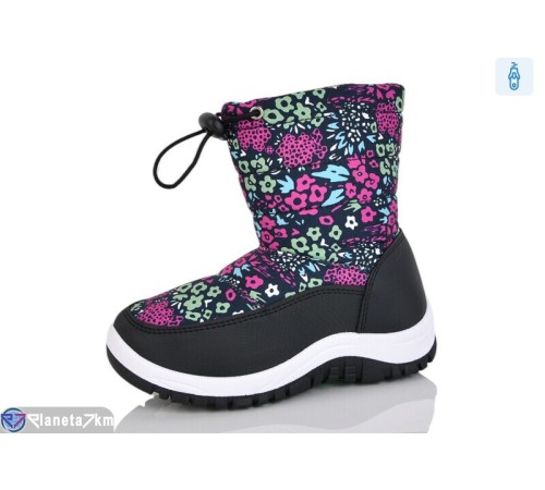 Дутики дитячі на зиму (8 пар р.22-29) чорний  "Melinda"