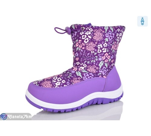 Дутики дитячі на зиму (8 пар р.28-35) фіолетовий  "Melinda"