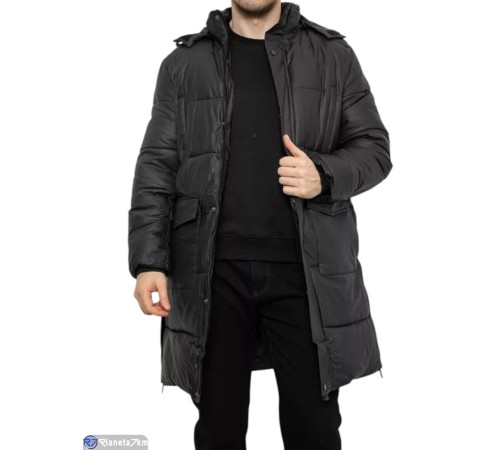 Куртка чоловіча на зиму (5 шт. р.сетка 5XL-9XL) чорний  "Masari"