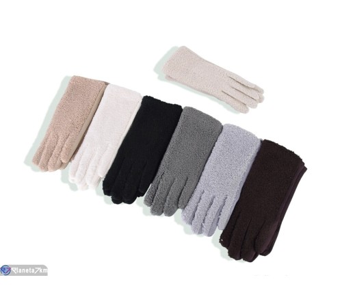 Рукавички жіночі на зиму (12 шт. р.сетка 6,5-8,5) мікс  "RUBIBAS"