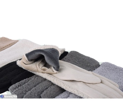 Рукавички жіночі на зиму (12 шт. р.сетка 6,5-8,5) мікс  "RUBIBAS"