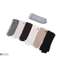 Рукавички жіночі на зиму (12 шт. р.сетка 6,5-8,5) мікс  "RUBIBAS"