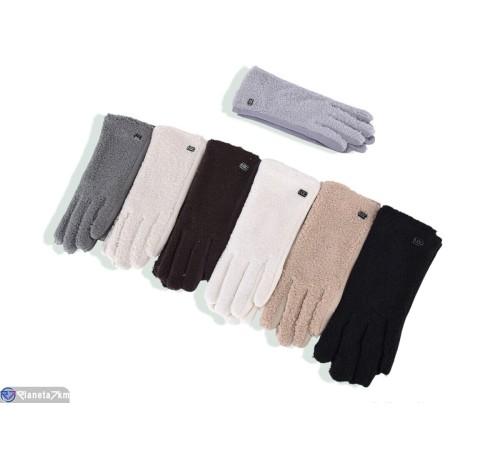 Рукавички жіночі на зиму (12 шт. р.сетка 6,5-8,5) мікс  "RUBIBAS"