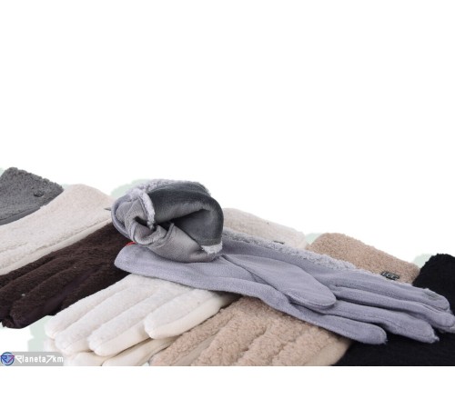 Рукавички жіночі на зиму (12 шт. р.сетка 6,5-8,5) мікс  "RUBIBAS"