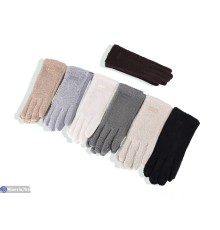 Рукавички жіночі на зиму (12 шт. р.сетка 6,5-8,5) мікс  "RUBIBAS"