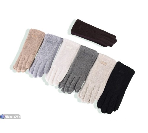 Рукавички жіночі на зиму (12 шт. р.сетка 6,5-8,5) мікс  "RUBIBAS"