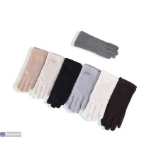 Рукавички жіночі на зиму (12 шт. р.сетка 6,5-8,5) мікс  "RUBIBAS"