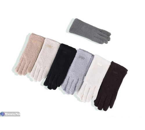Рукавички жіночі на зиму (12 шт. р.сетка 6,5-8,5) мікс  "RUBIBAS"