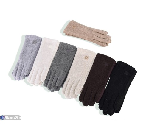 Рукавички жіночі на зиму (12 шт. р.сетка 6,5-8,5) мікс  "RUBIBAS"