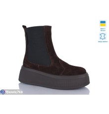 Черевики жіночі на зиму (6 пар р.37-41) коричневий  "LIKA"