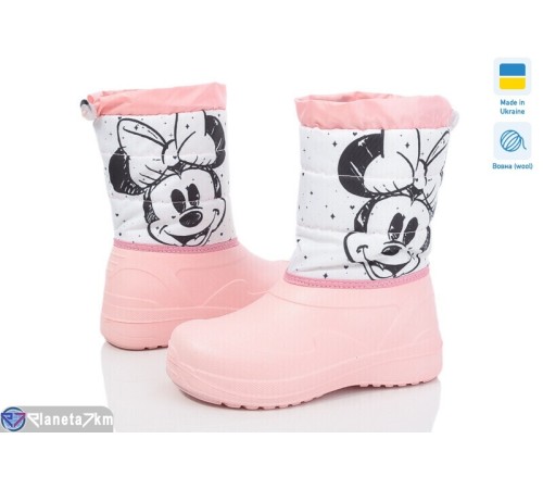 Дутики дитячі на зиму (6 пар р.28-34) рожевий  "TIMUS-OPT"