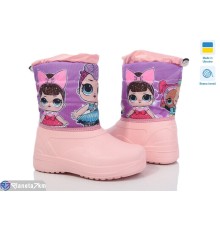 Дутики дитячі на зиму (6 пар р.28-34) рожевий  "TIMUS-OPT"