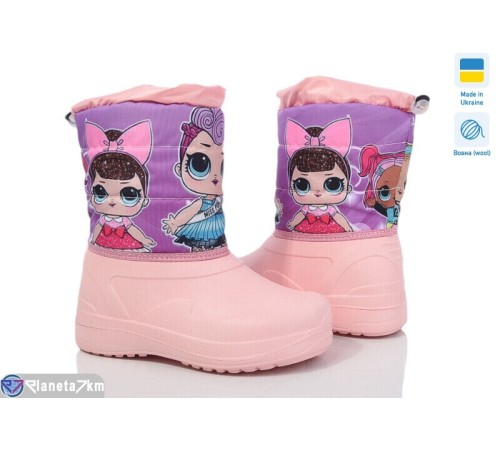 Дутики дитячі на зиму (6 пар р.28-34) рожевий  "TIMUS-OPT"