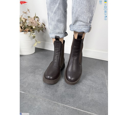 Черевики жіночі на зиму (8 пар р.36-41) коричневий  "ARTO"