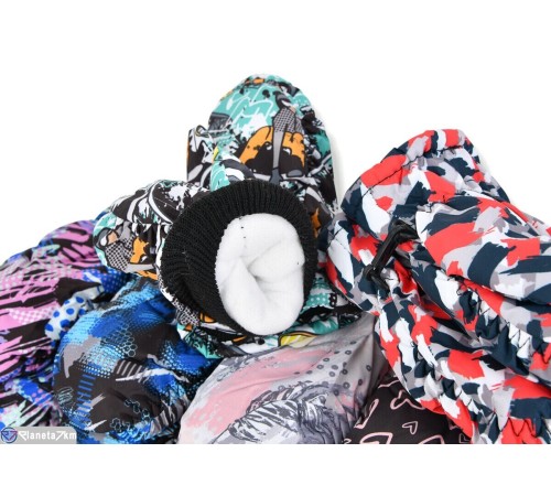 Рукавиці дитячі на зиму (240 шт. р.сетка 3-4) мікс  "KaPira"