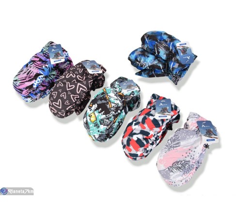 Рукавиці дитячі на зиму (240 шт. р.сетка 4-5) мікс  "KaPira"