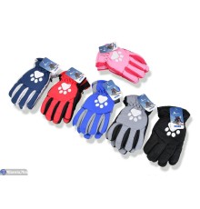 Рукавички дитячі на зиму (240 шт. р.сетка 6-7) мікс  "KaPira"