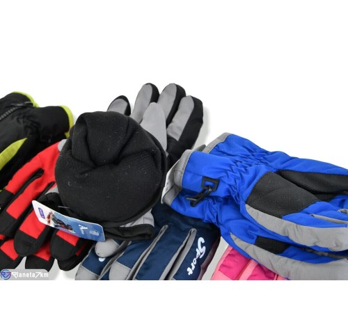 Рукавички дитячі на зиму (168 шт. р.сетка 6-8) мікс  "KaPira"