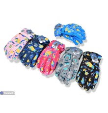 Рукавички дитячі на зиму (168 шт. р.сетка 6-8) мікс  "KaPira"