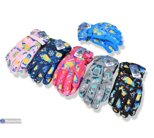 Рукавички дитячі на зиму (168 шт. р.сетка 6-8) мікс  "KaPira"