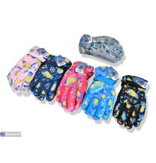 Рукавички дитячі на зиму (168 шт. р.сетка 9-11) мікс  "KaPira"