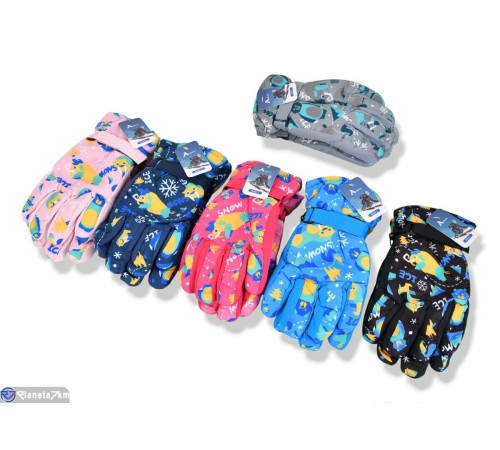 Рукавички дитячі на зиму (168 шт. р.сетка 9-11) мікс  "KaPira"