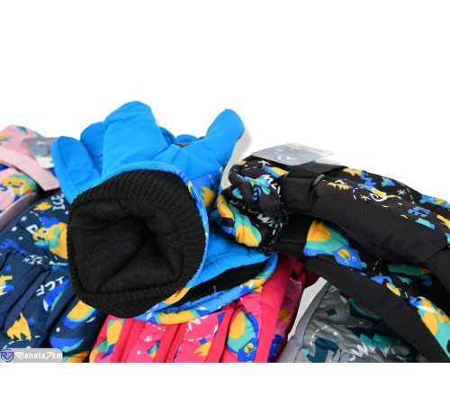 Рукавички дитячі на зиму (168 шт. р.сетка 9-11) мікс  "KaPira"