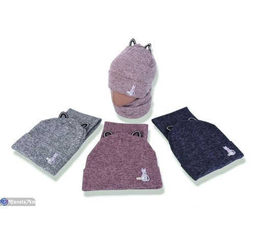 Шапка жіноча на зиму (5 шт. р.сетка 48-52) мікс  "DOMINGO"