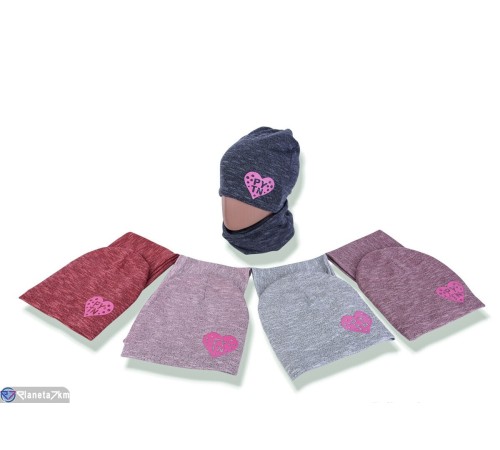 Шапка жіноча на зиму (5 шт. р.сетка 48-52) мікс  "DOMINGO"