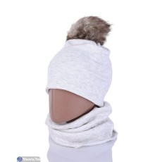 Шапка жіноча на зиму (5 шт. р.сетка 48-52) бежевий  "DOMINGO"