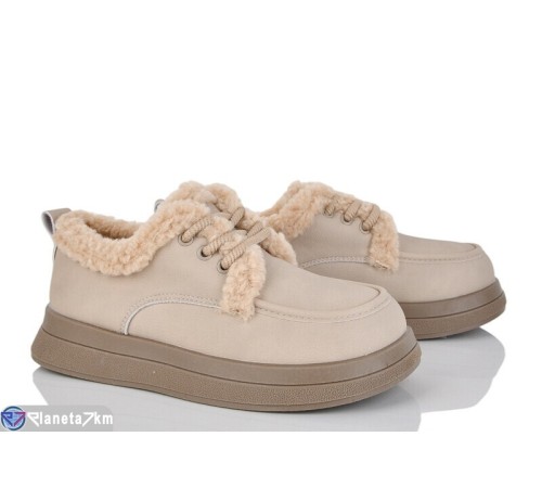 Туфлі жіночі на зиму (8 пар р.36-41) бежевий  "LOREDANA"