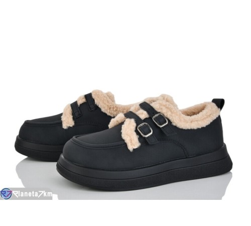 Туфлі жіночі на зиму (8 пар р.36-41) чорний  "LOREDANA"